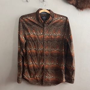 Native American American Eagle Aztec Tribal Southwestern SUPER SOFT Button Down